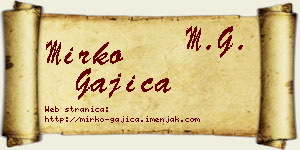 Mirko Gajica vizit kartica